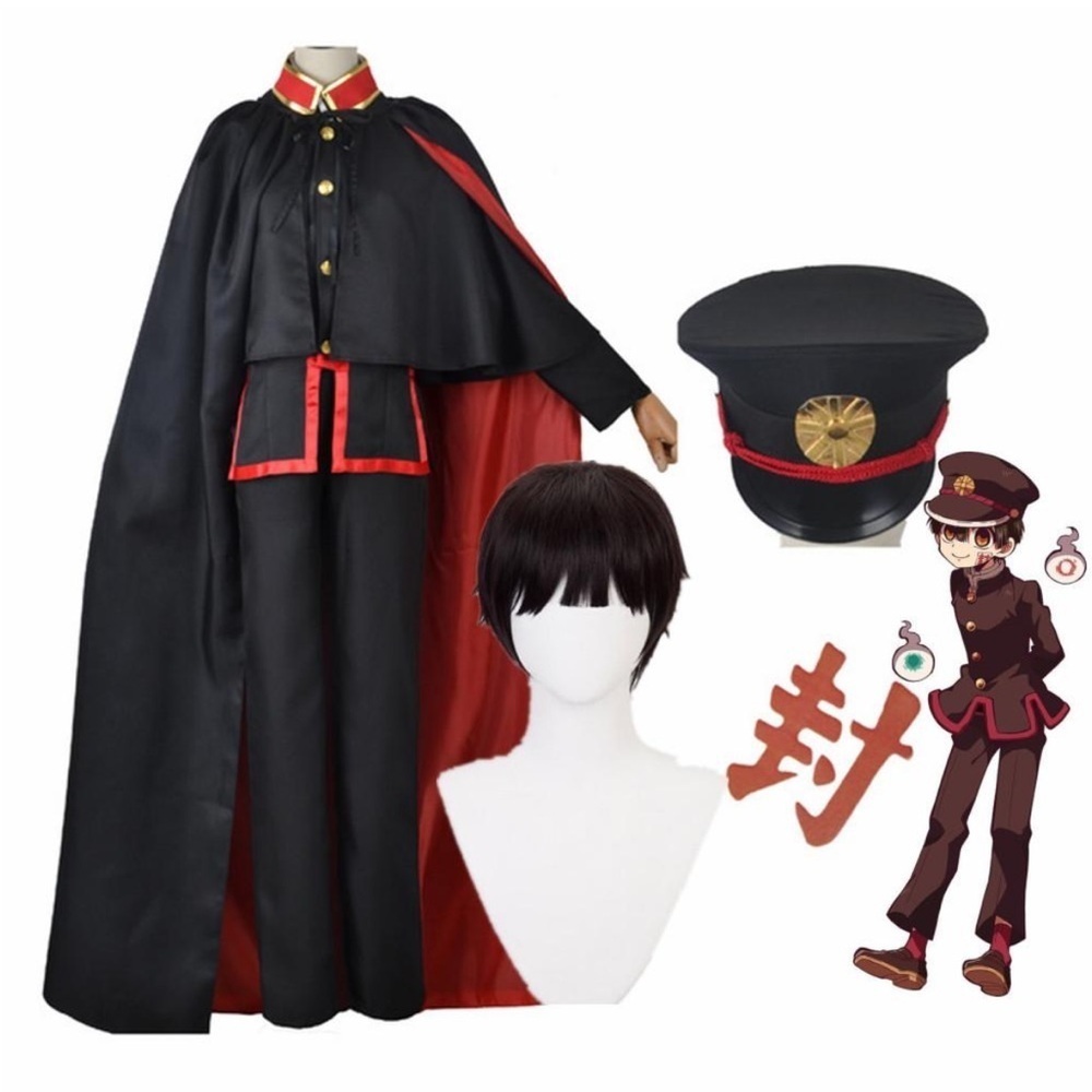 Cloak Cape Black Red Gold Cosplay Halloween Anime - Picture 8 of 8
